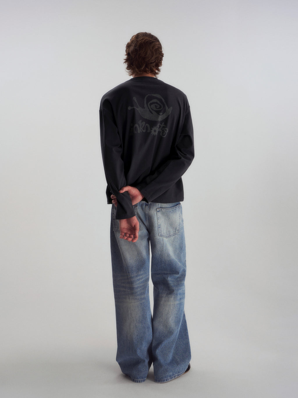 Snail Print Relaxed L/S Tee