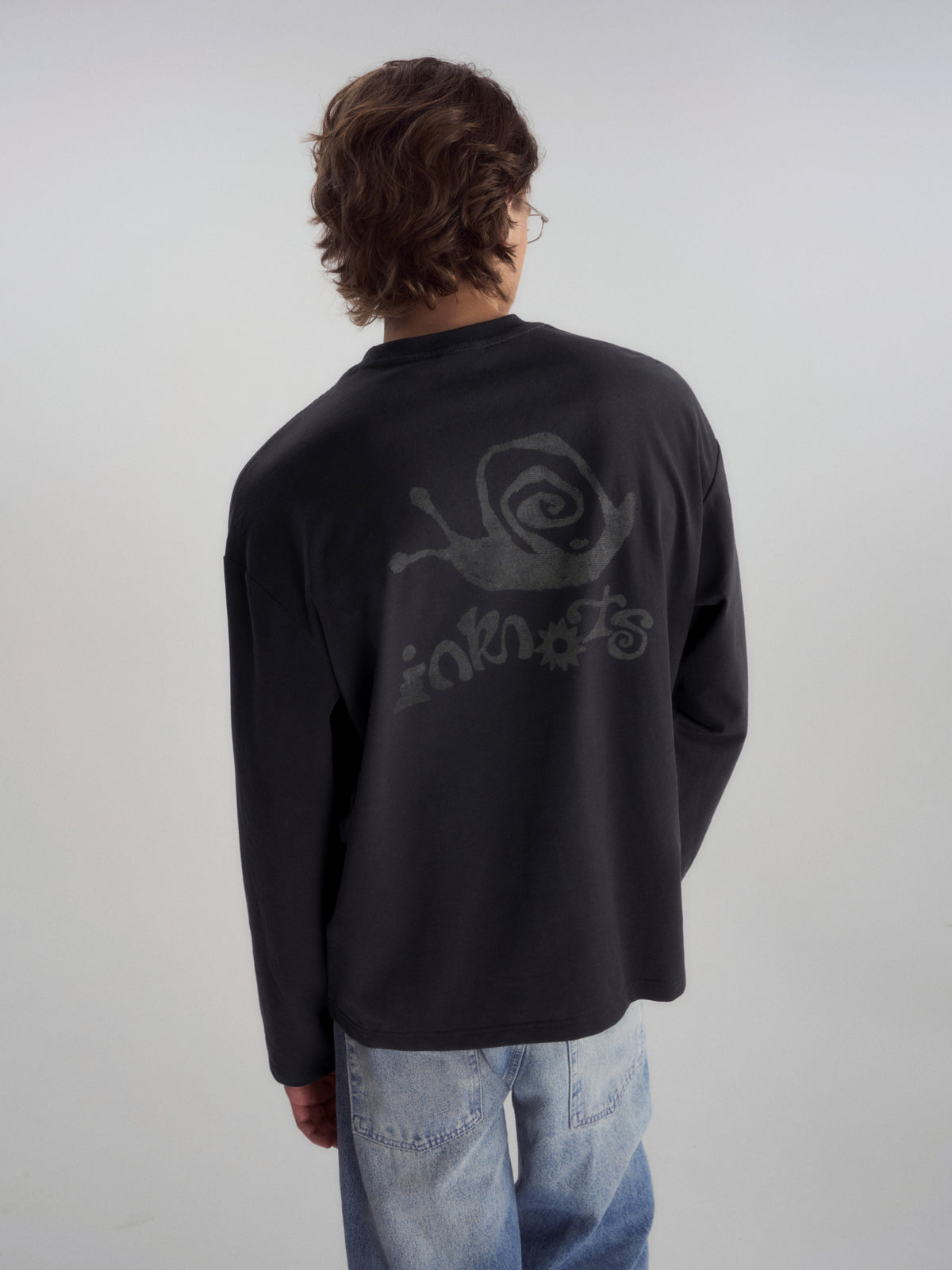 Snail Print Relaxed L/S Tee