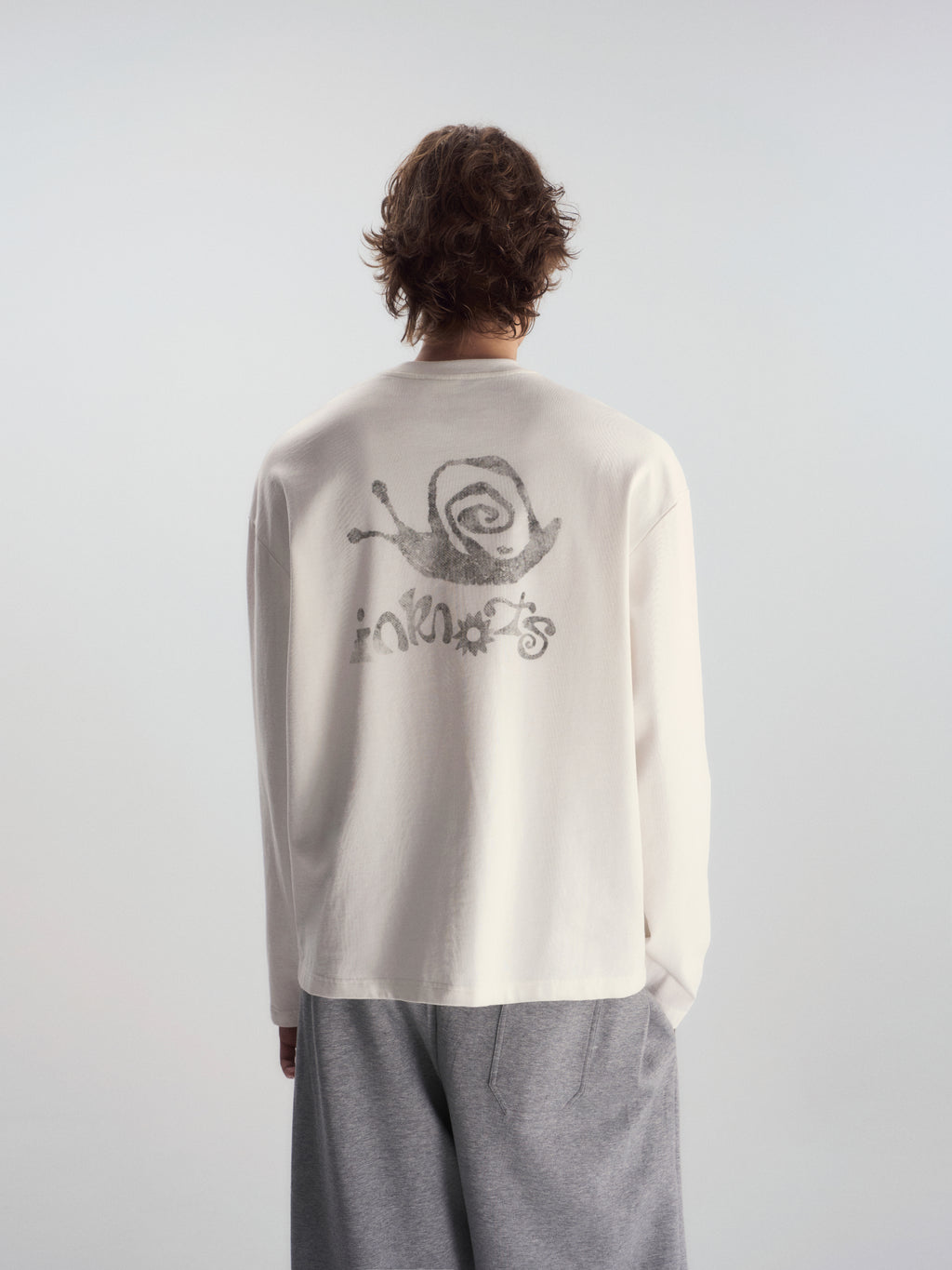 Snail Print Relaxed L/S Tee