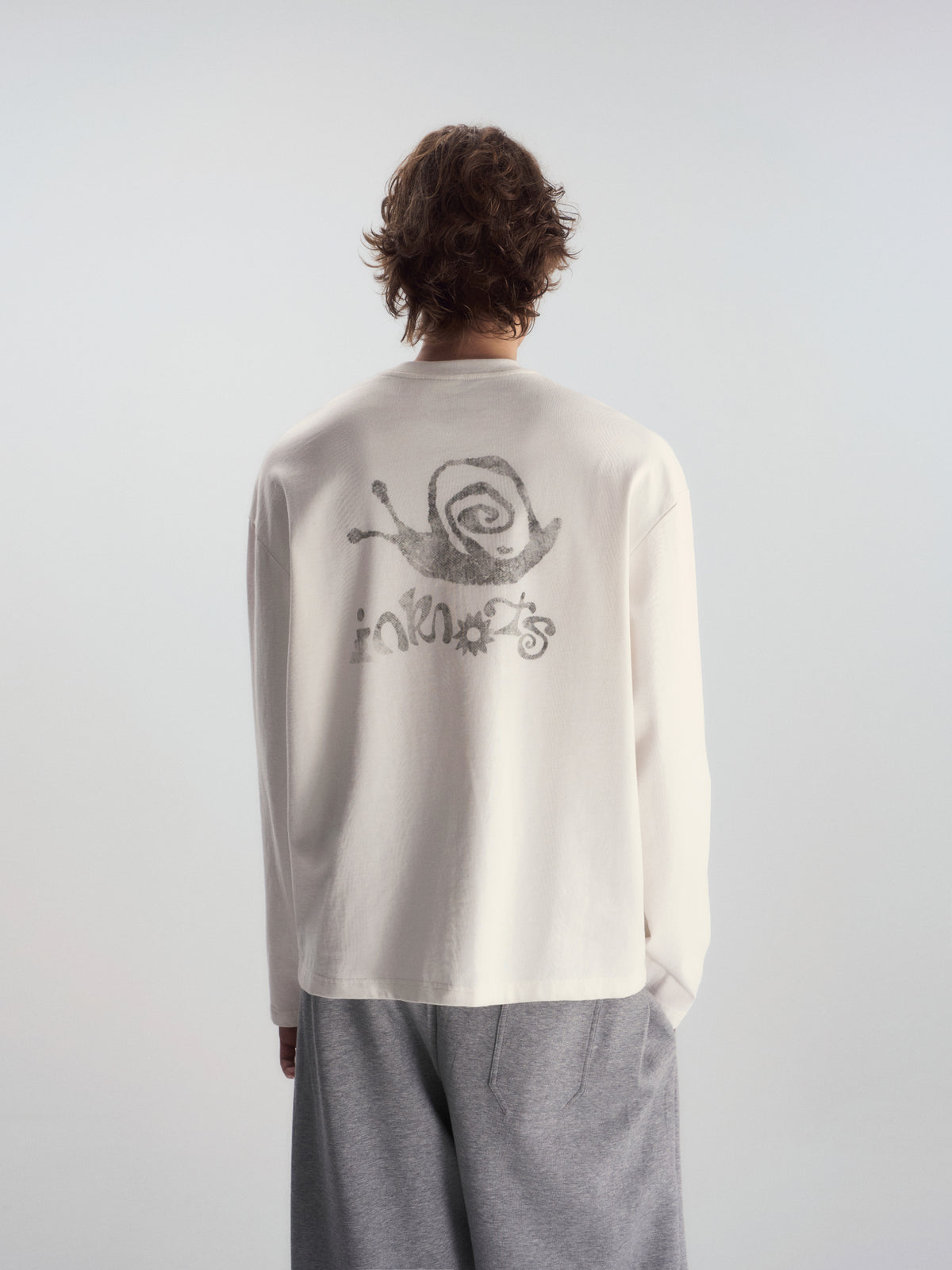 Snail Print Relaxed L/S Tee