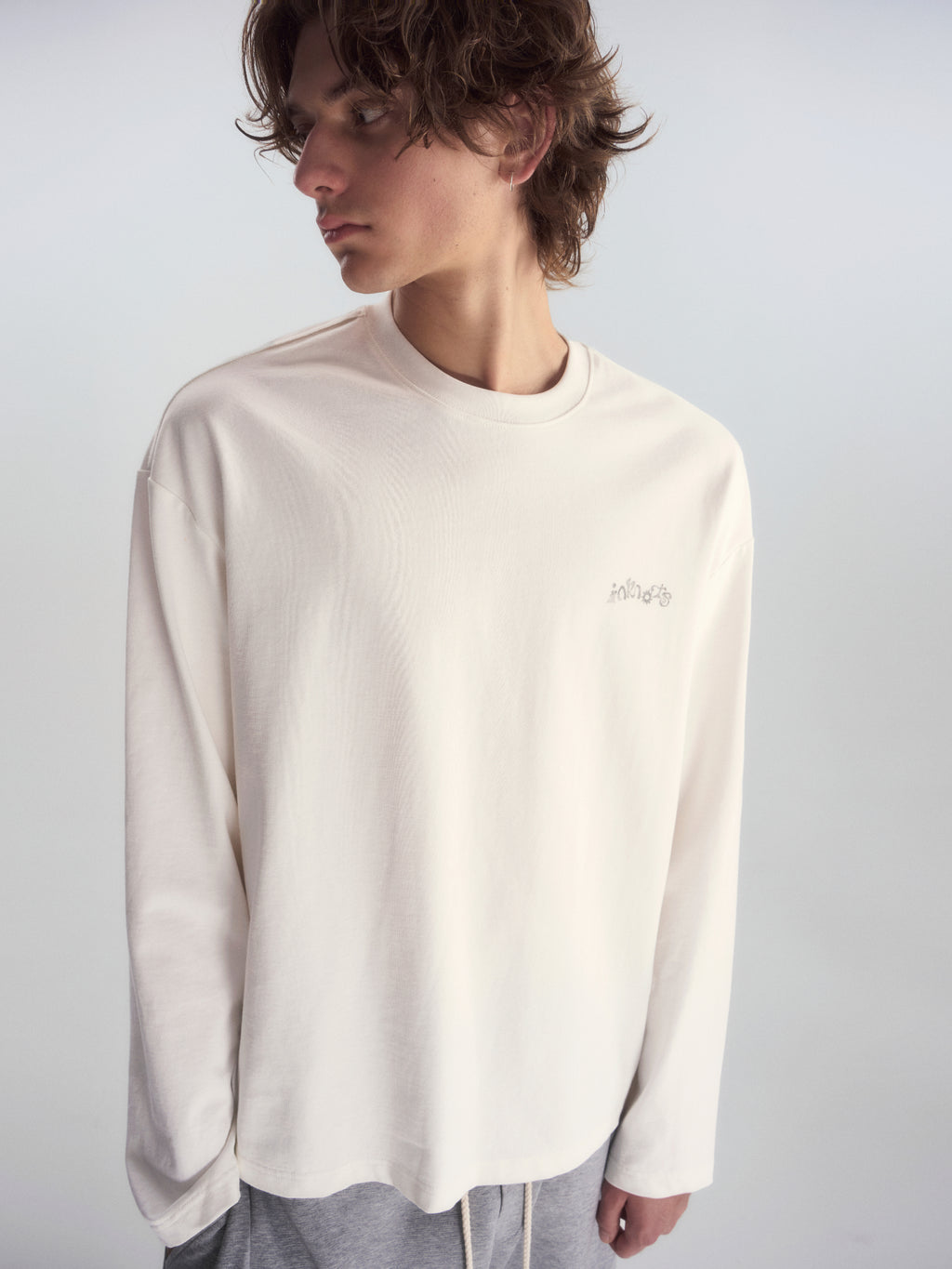 Snail Print Relaxed L/S Tee