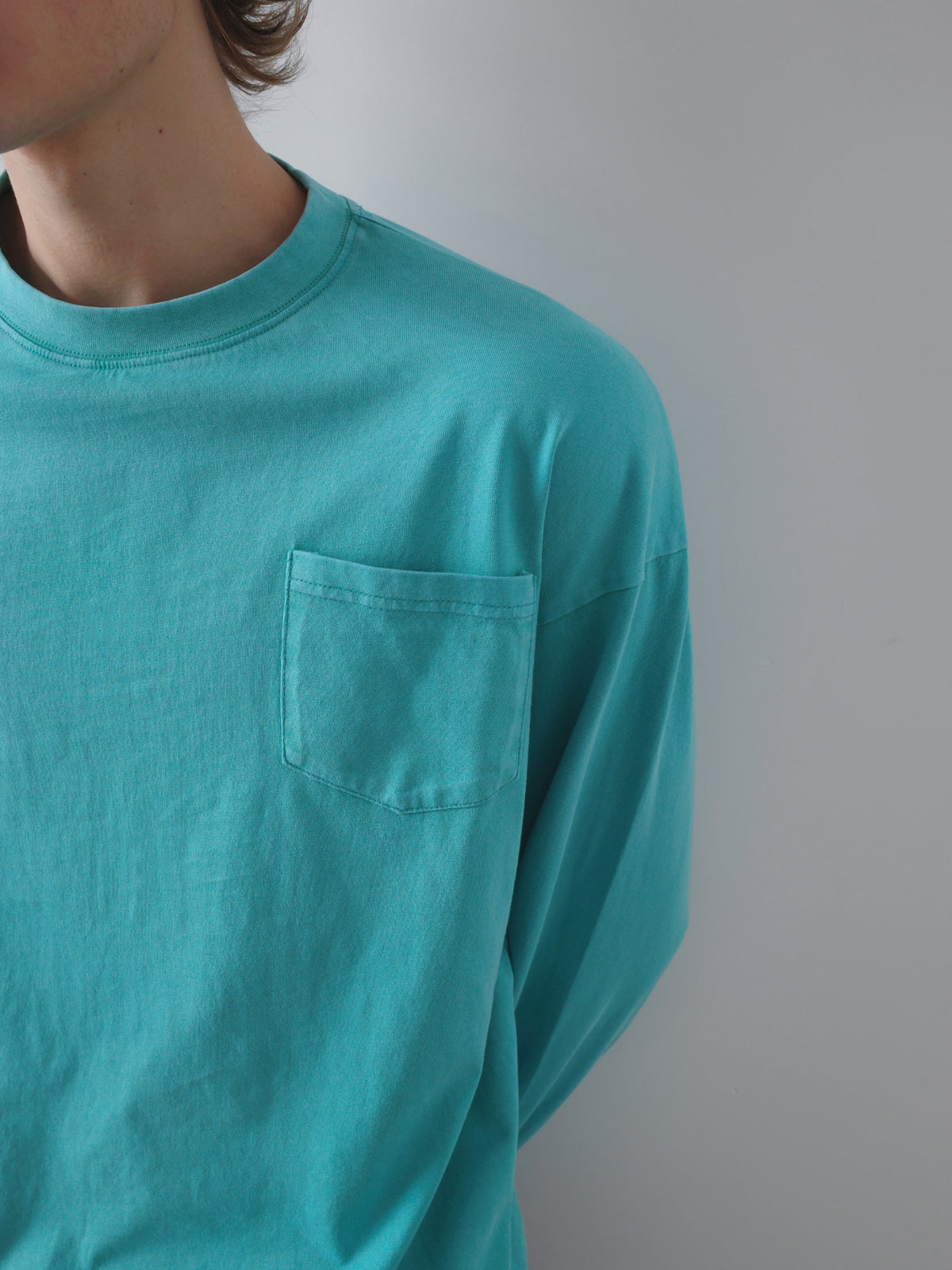 Garment-Dyed Patch Pocket L/S Tee