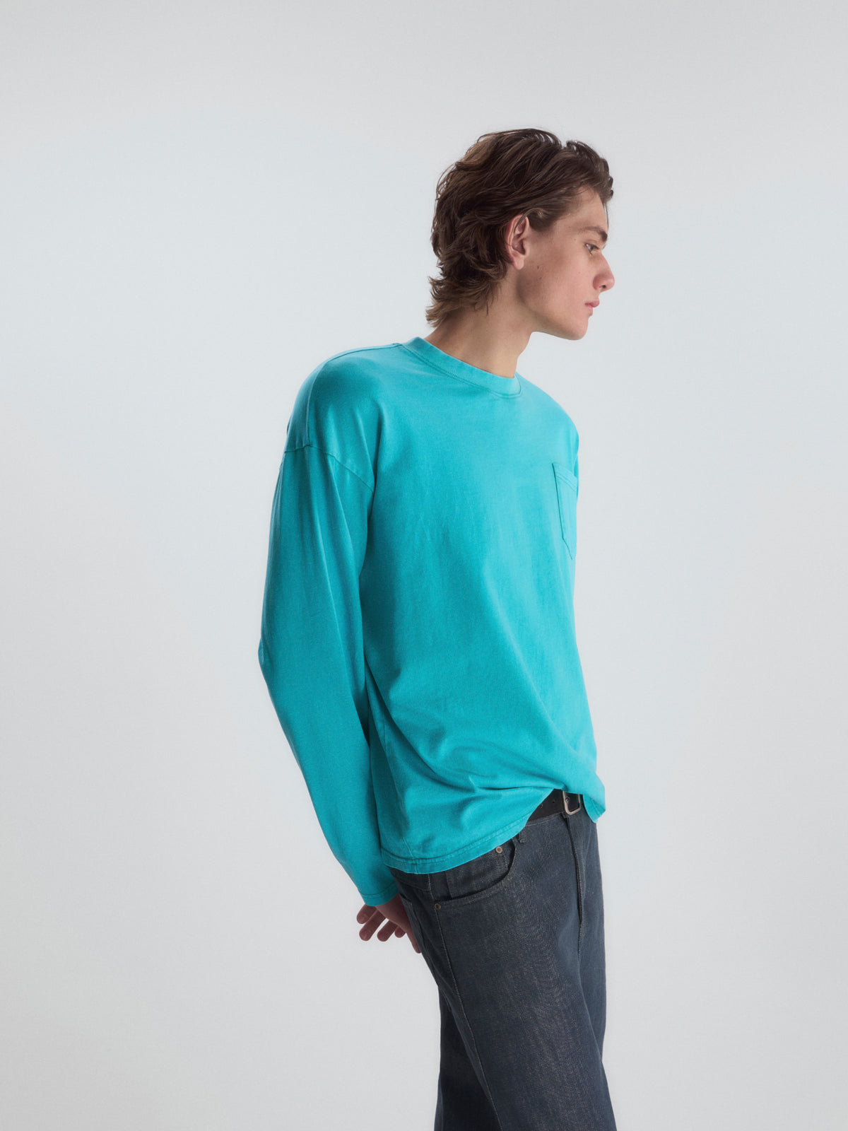 Garment-Dyed Patch Pocket L/S Tee