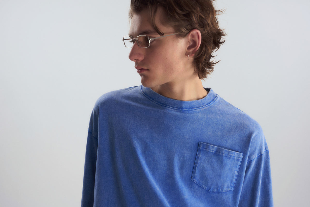 Garment-Dyed Patch Pocket L/S Tee