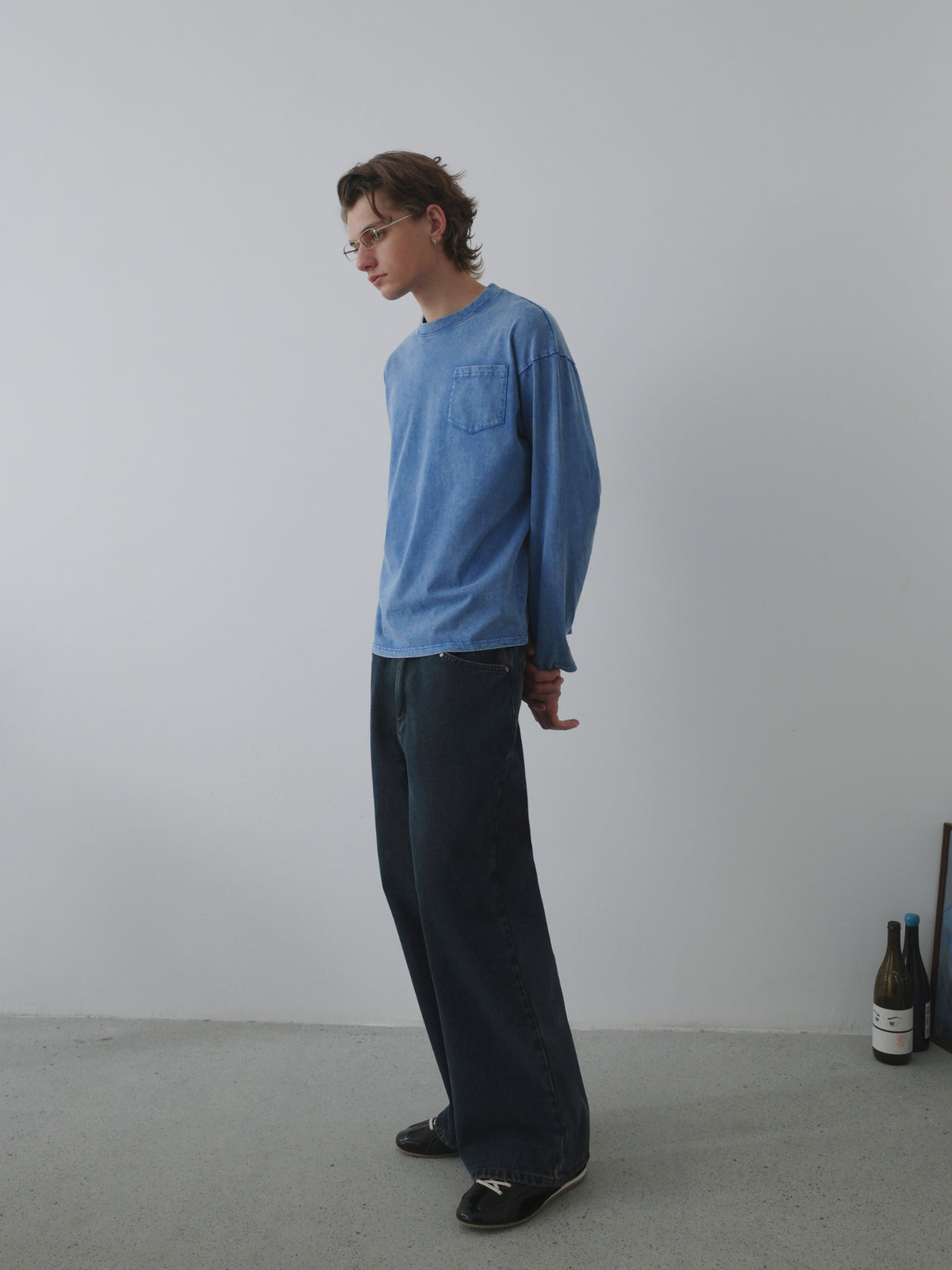 Garment-Dyed Patch Pocket L/S Tee