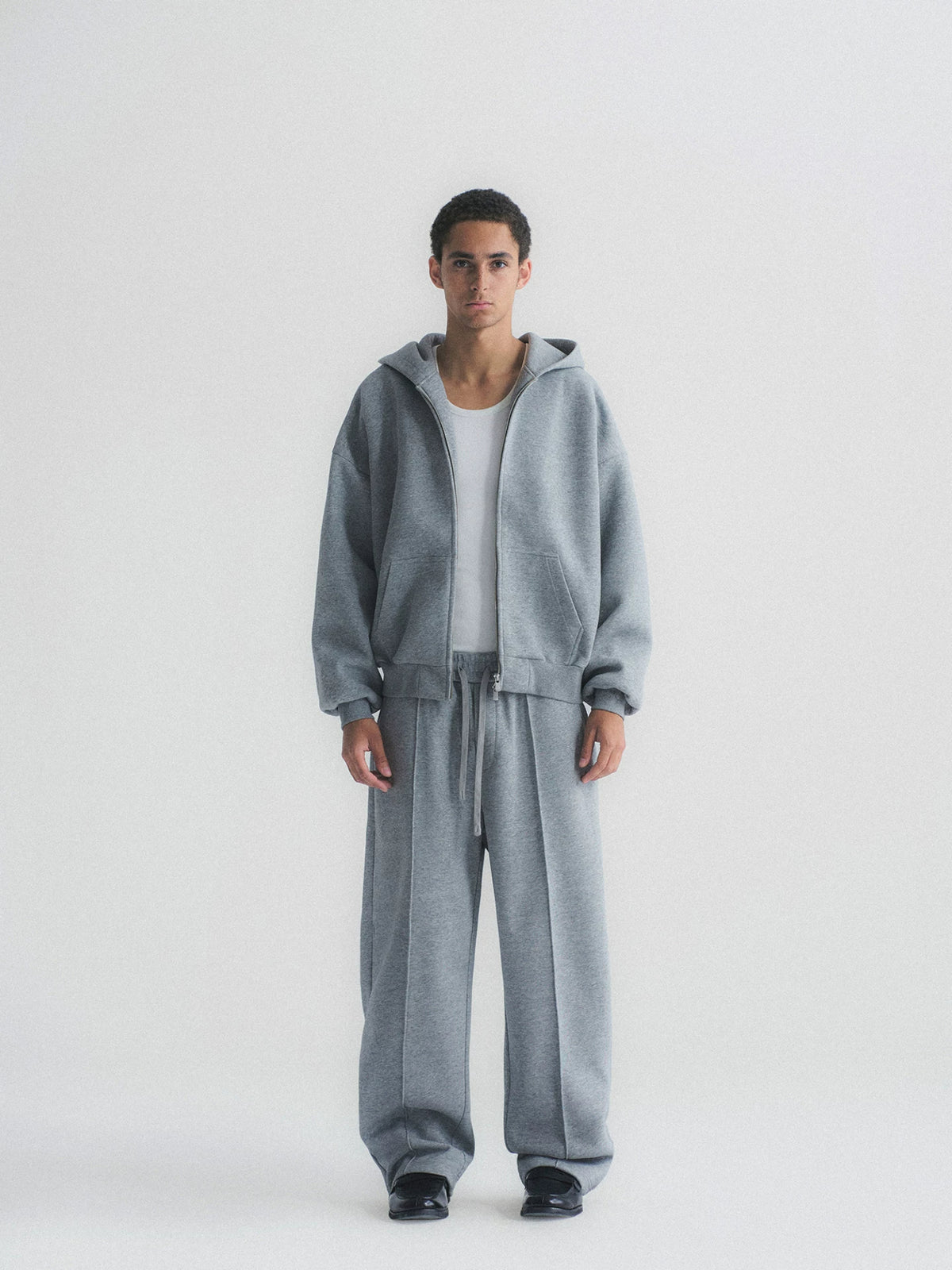 Heavyweight Cropped Zip Hoodie