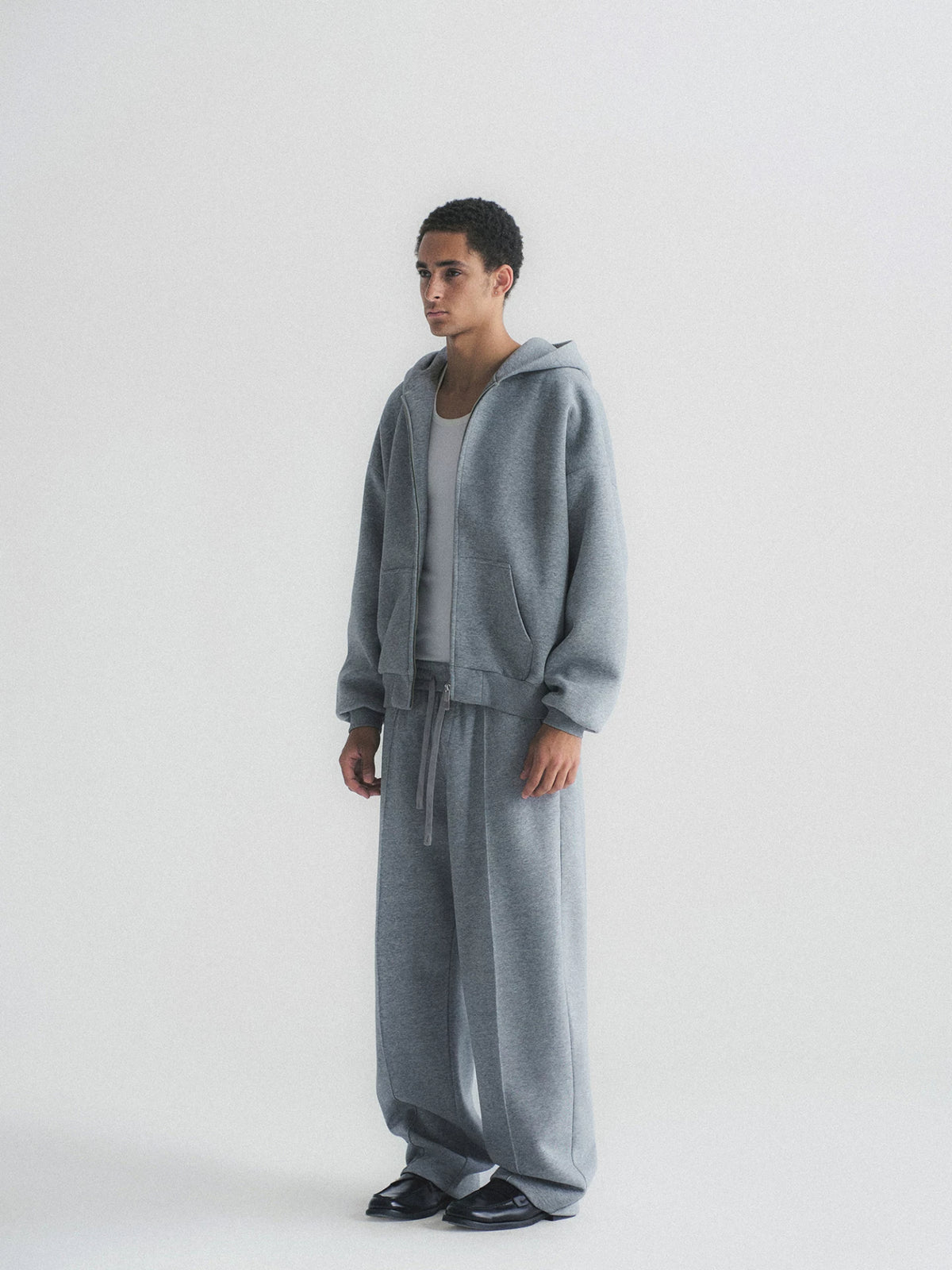 Heavyweight Cropped Zip Hoodie