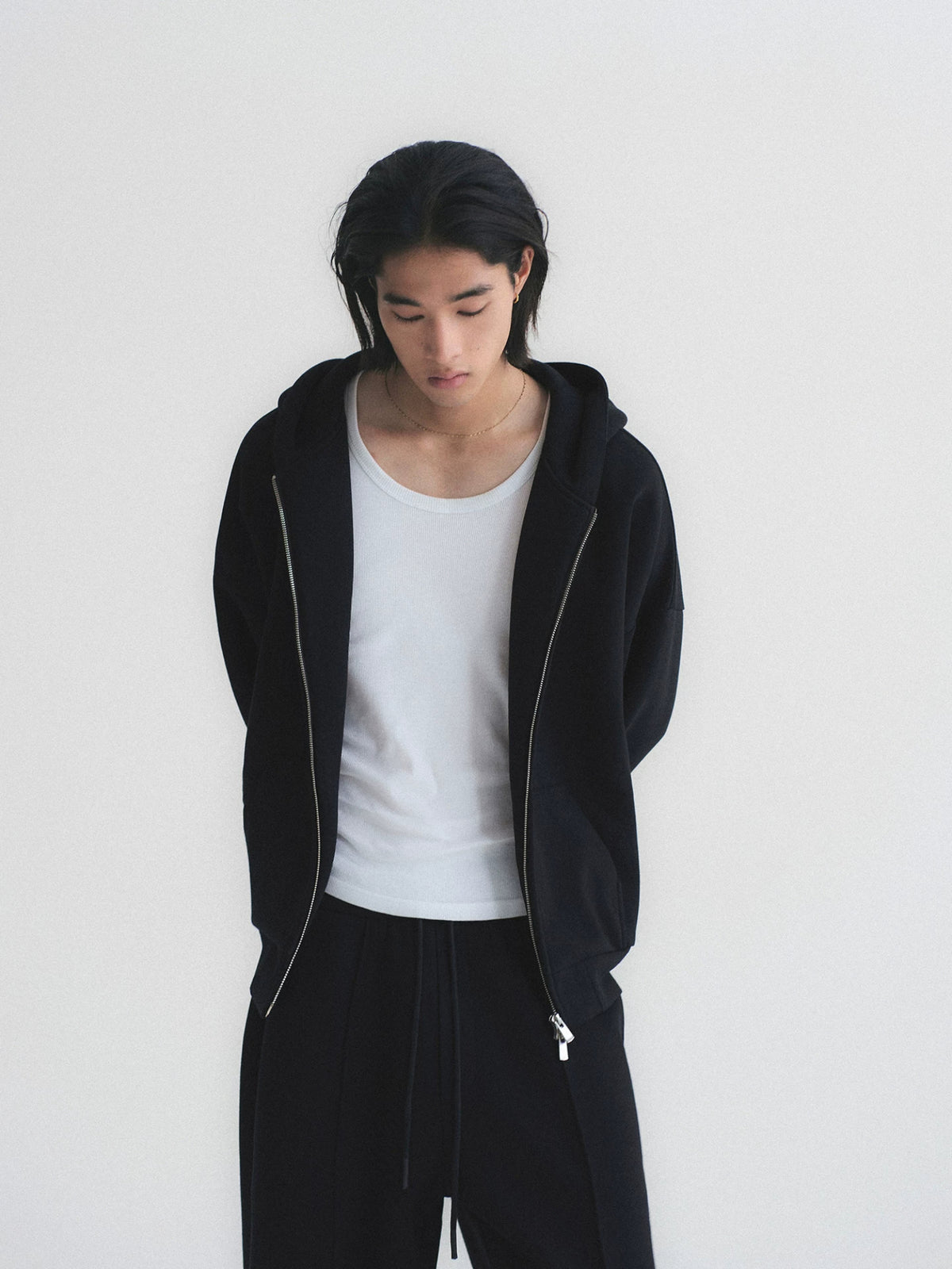 Heavyweight Cropped Zip Hoodie