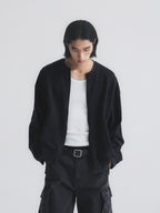 Thread | Distressed Boxy Zip-Up Sweatshirt