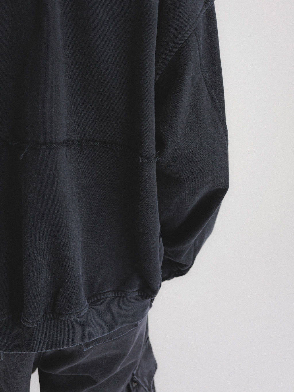 Thread | Distressed Boxy Zip-Up Sweatshirt