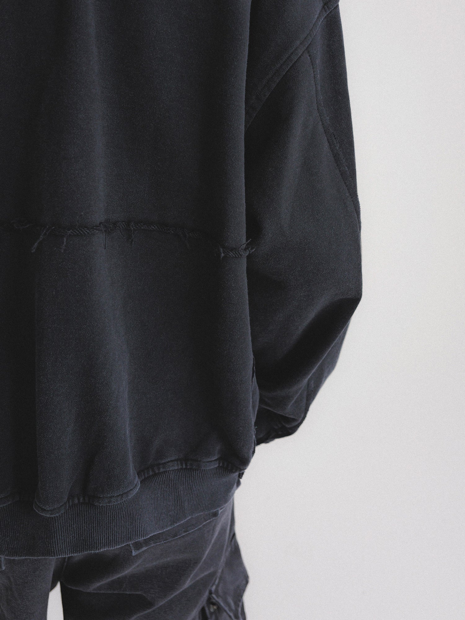 Thread | Distressed Boxy Zip-Up Sweatshirt