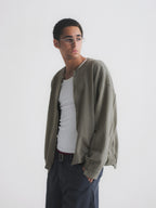 Thread | Distressed Boxy Zip-Up Sweatshirt