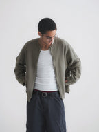 Thread | Distressed Boxy Zip-Up Sweatshirt