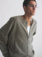 Thread | Distressed Boxy Zip-Up Sweatshirt