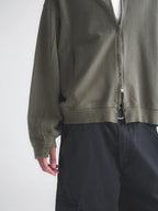 Thread | Distressed Boxy Zip-Up Sweatshirt