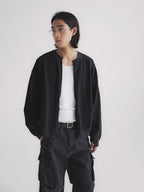 Thread | Distressed Boxy Zip-Up Sweatshirt