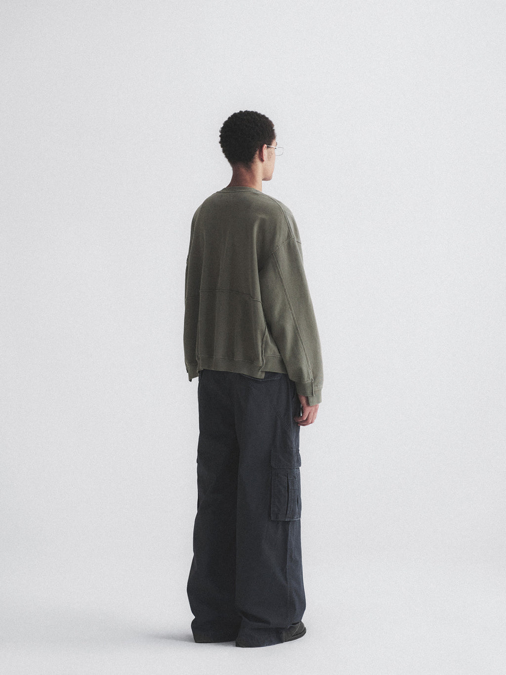 Thread | Distressed Boxy Zip-Up Sweatshirt