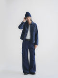 Washed Multi-Pocket Denim Cargo Jacket