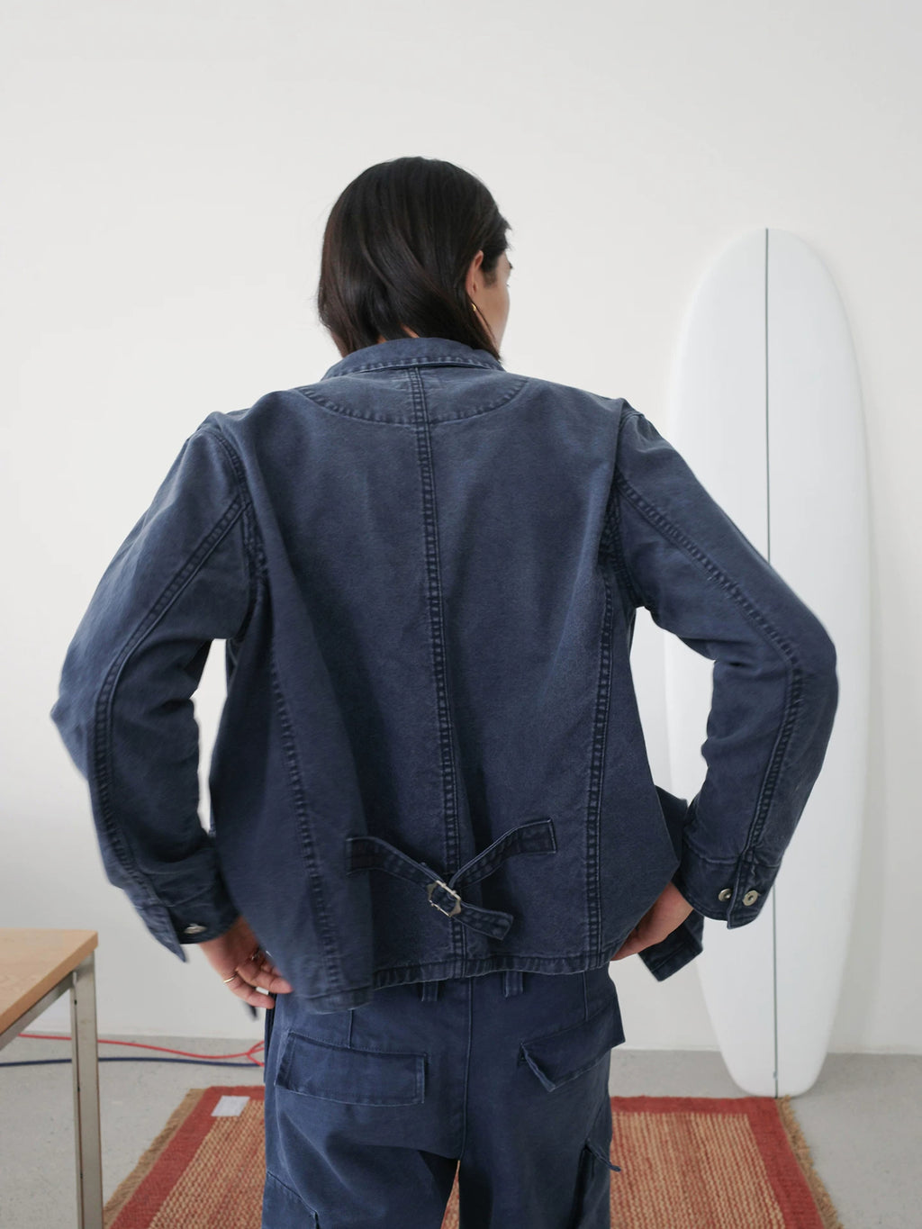 Washed Multi-Pocket Denim Cargo Jacket