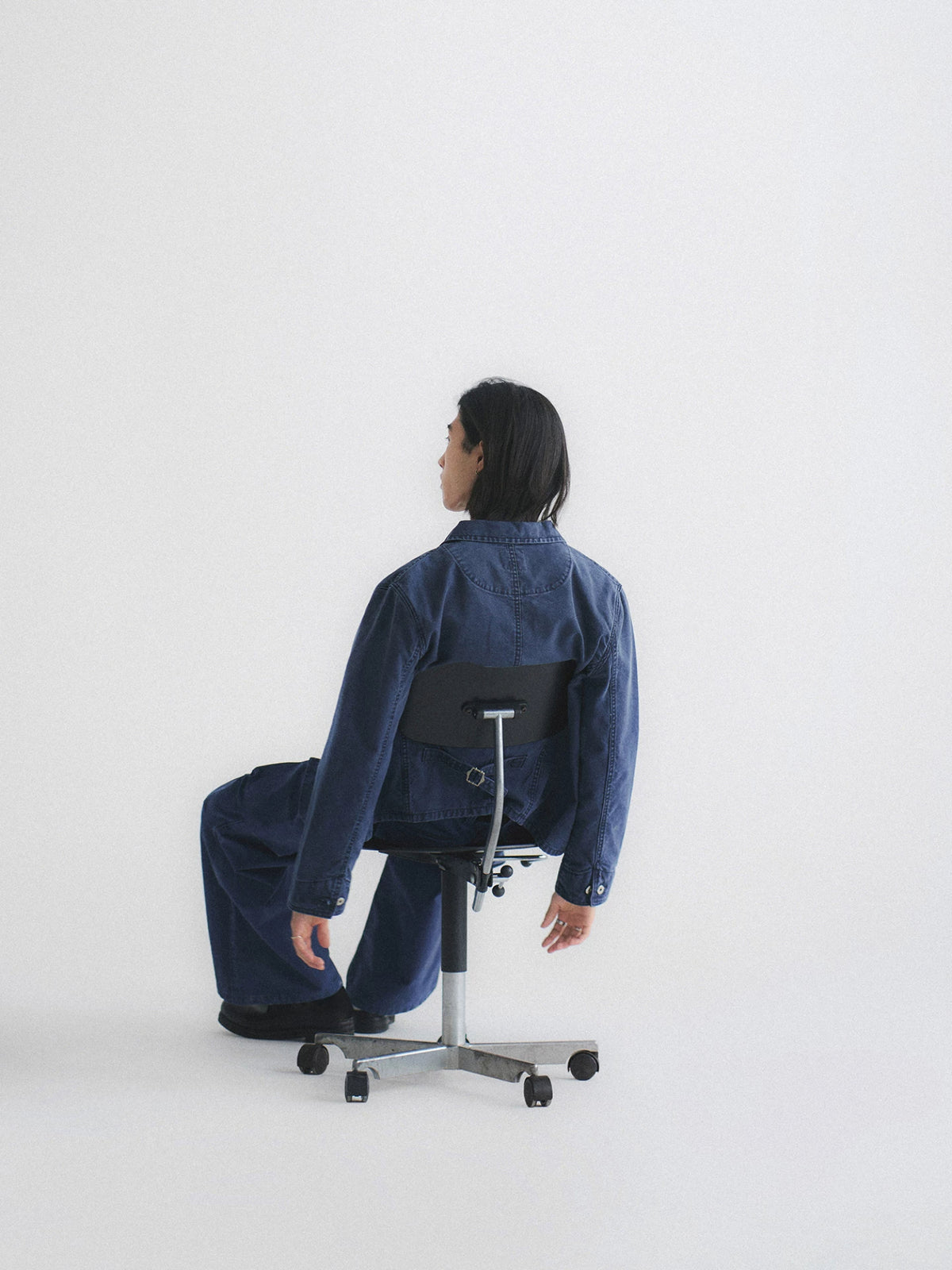 Washed Multi-Pocket Denim Cargo Jacket