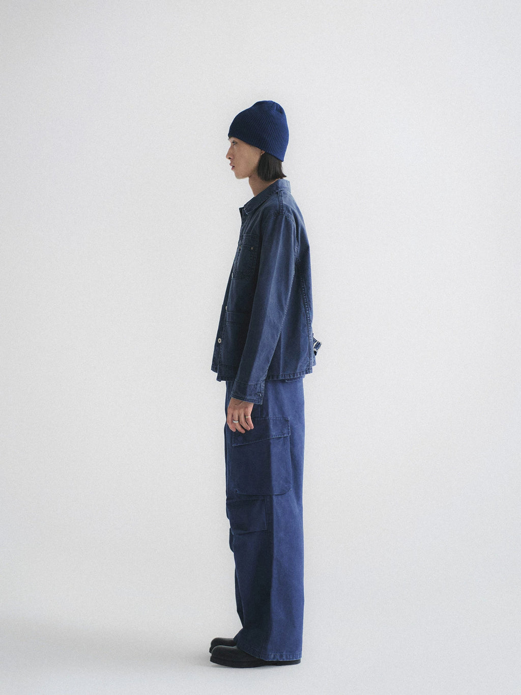 Washed Multi-Pocket Denim Cargo Jacket