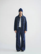 Washed Multi-Pocket Denim Cargo Jacket