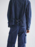 Washed Multi-Pocket Denim Cargo Jacket