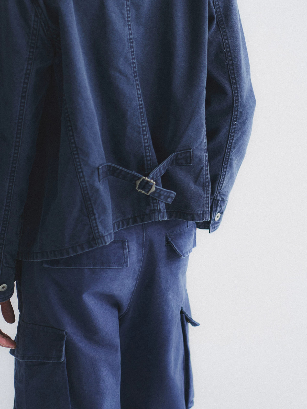 Washed Multi-Pocket Denim Cargo Jacket