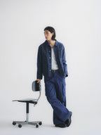 Washed Multi-Pocket Denim Cargo Jacket