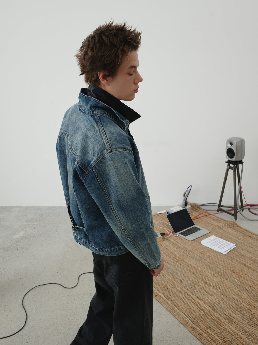 Washed Cropped Denim Jacket