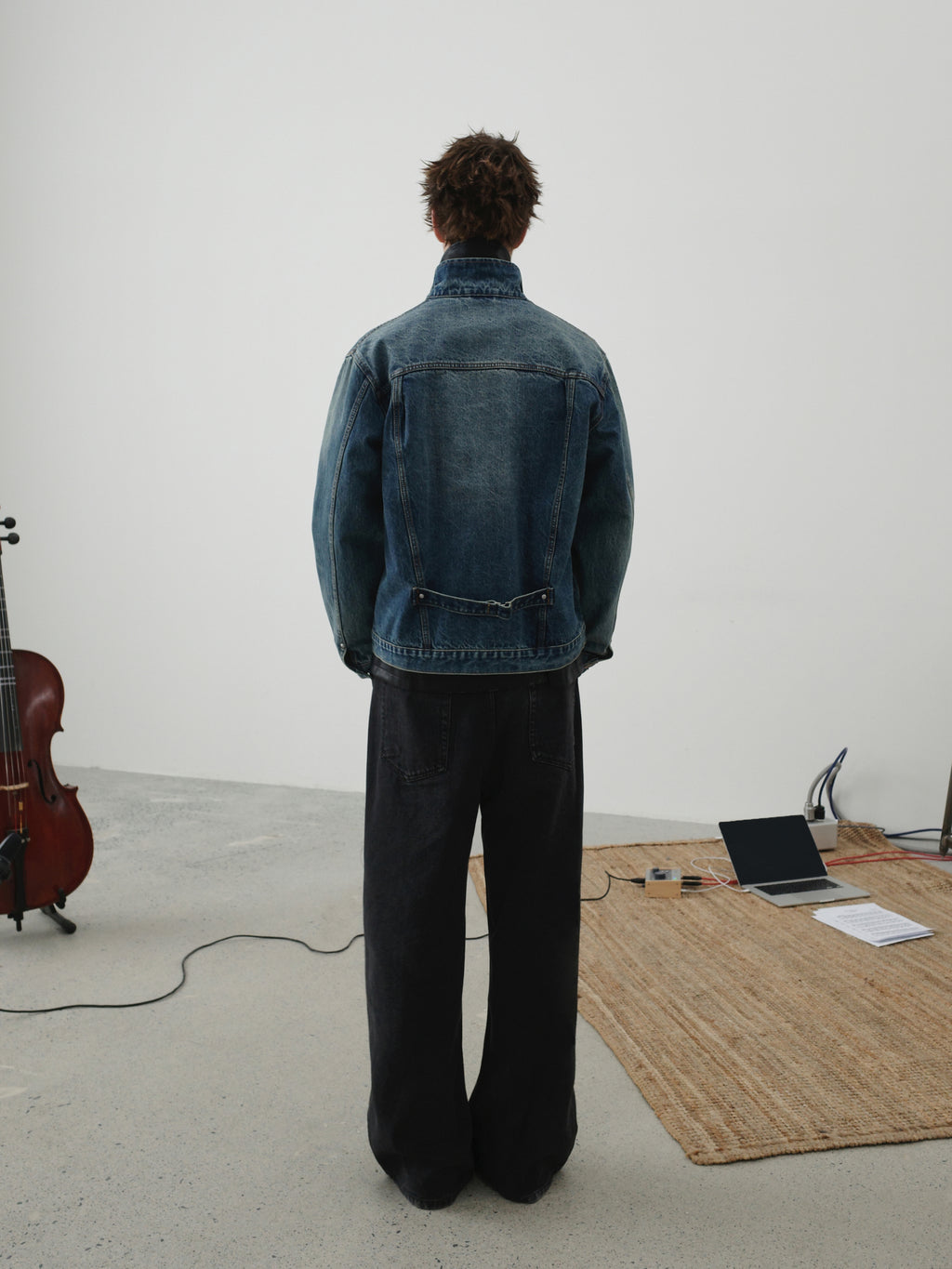 Washed Cropped Denim Jacket