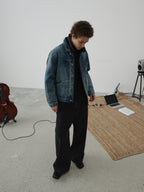Washed Cropped Denim Jacket
