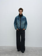 Washed Cropped Denim Jacket