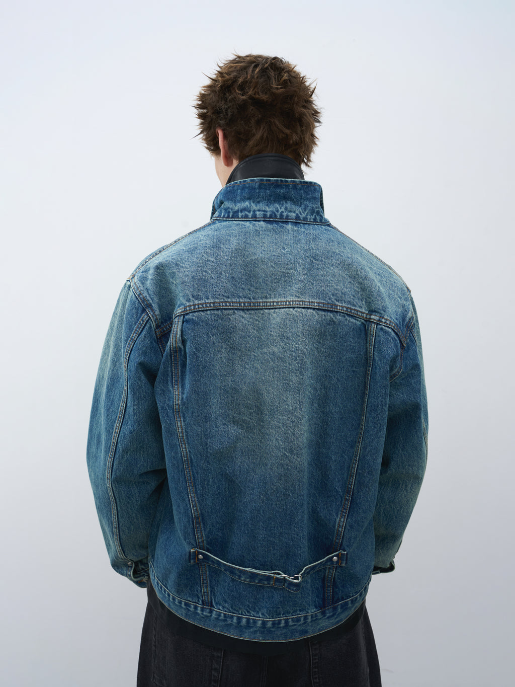 Washed Cropped Denim Jacket