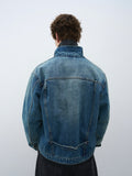 Washed Cropped Denim Jacket