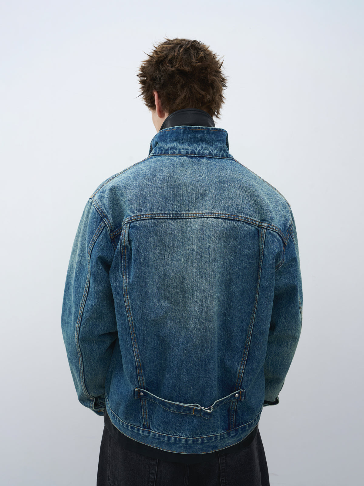 Washed Cropped Denim Jacket
