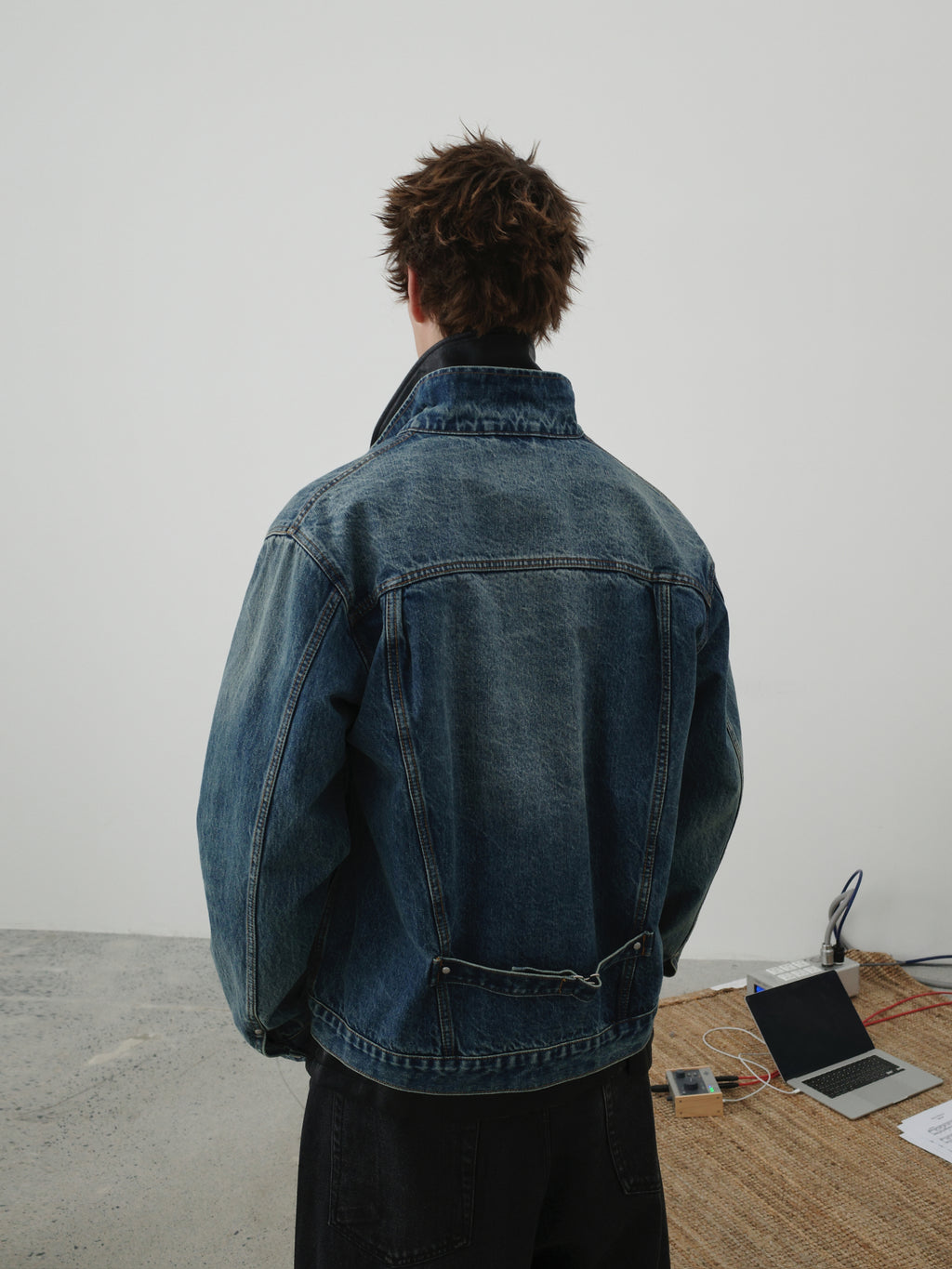 Washed Cropped Denim Jacket