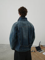 Washed Cropped Denim Jacket