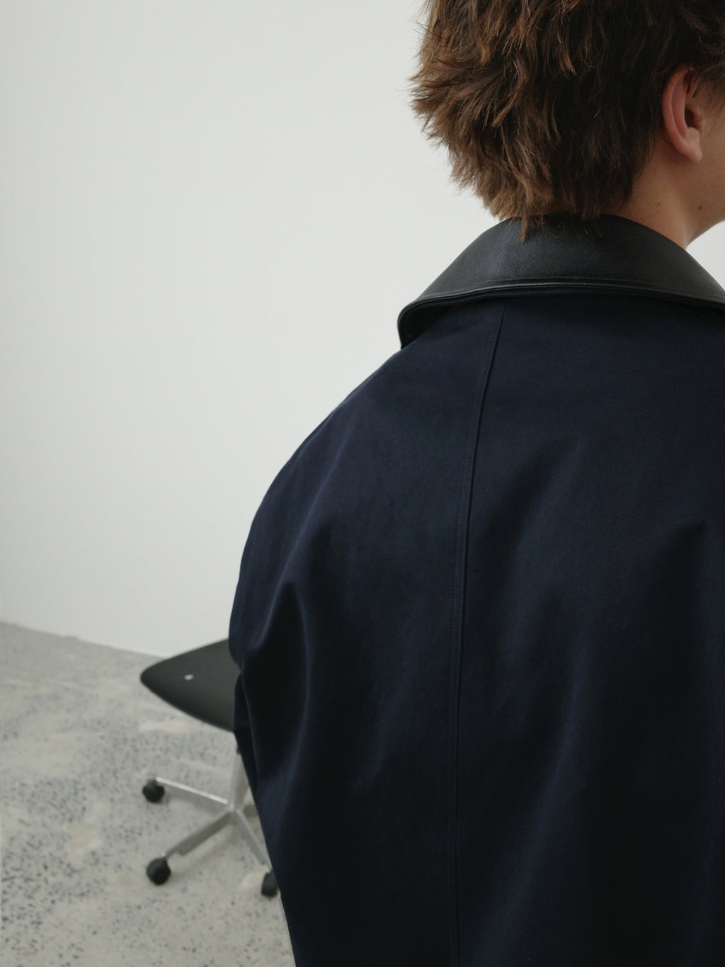 Detachable Faux Leather Collar Utility Jacket