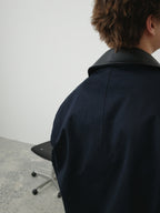 Detachable Faux Leather Collar Utility Jacket
