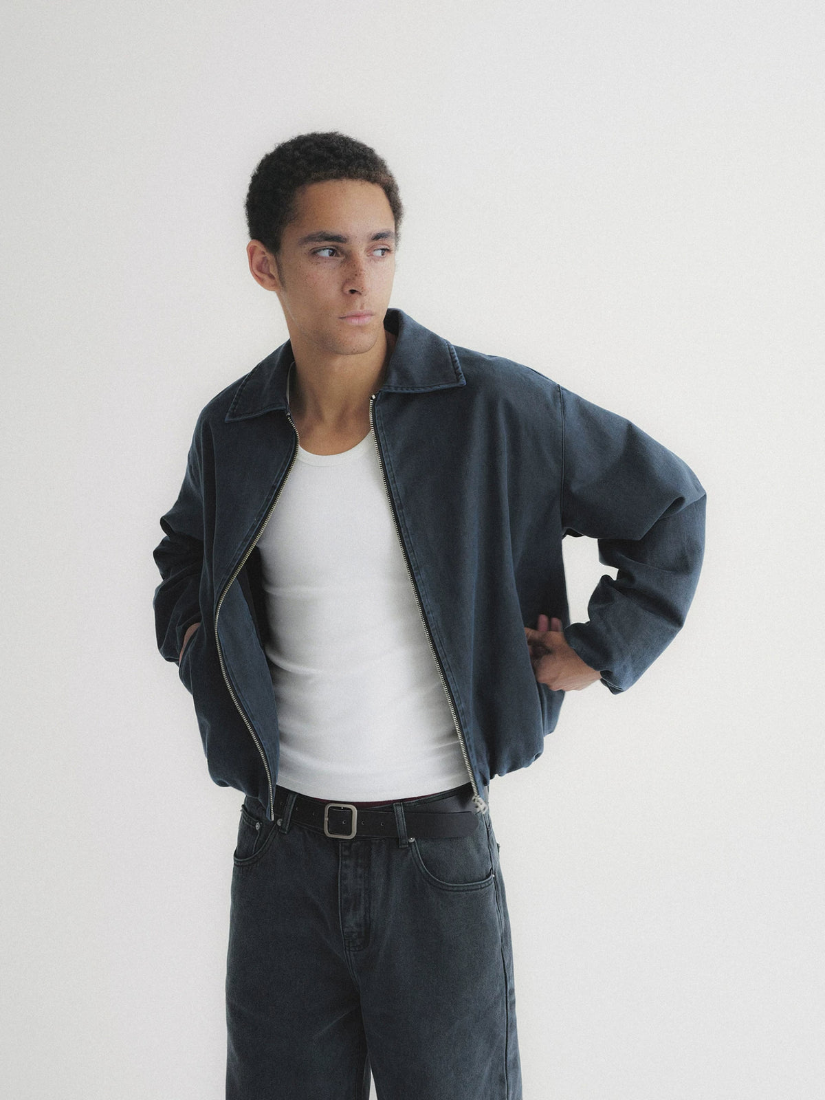 Faux Suede Boxy Lapel Jacket