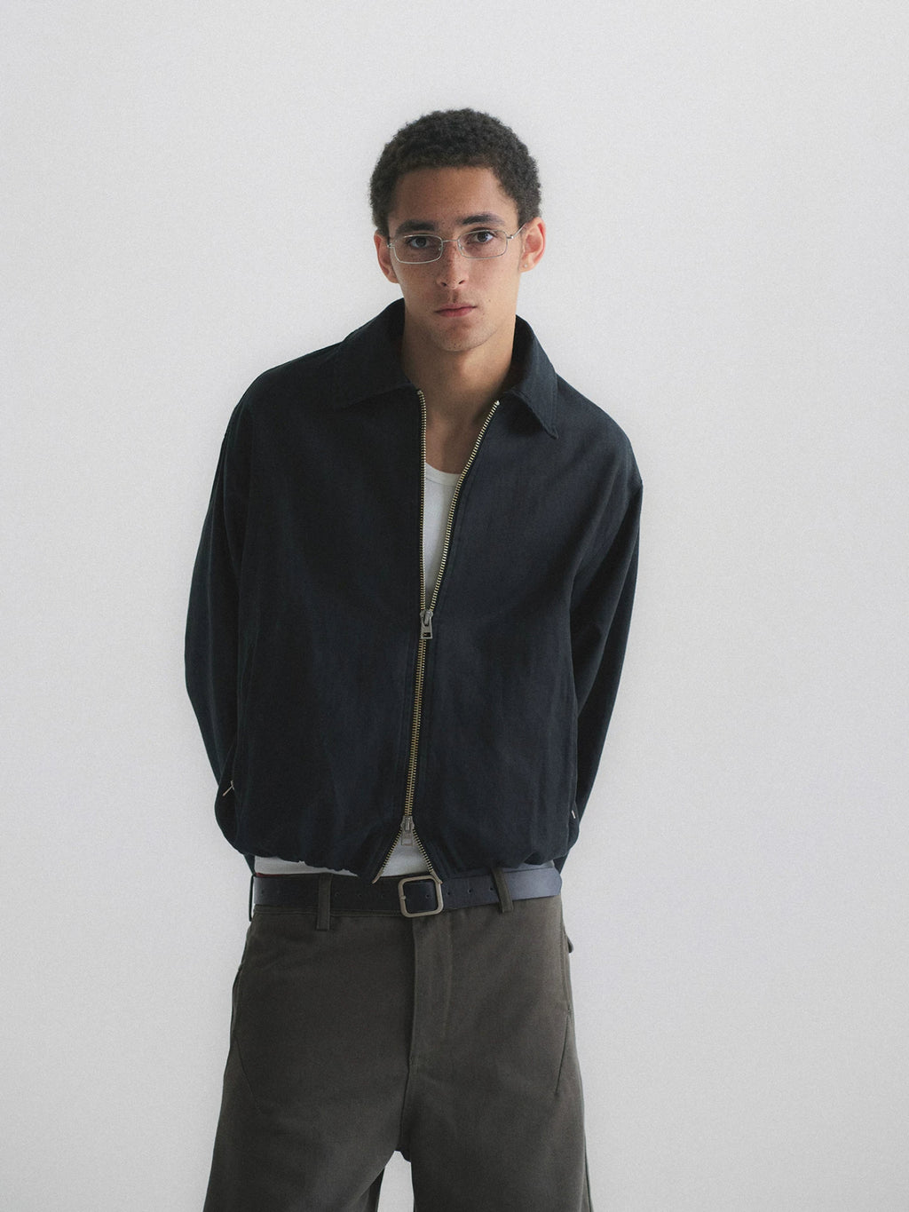 Faux Suede Boxy Lapel Jacket