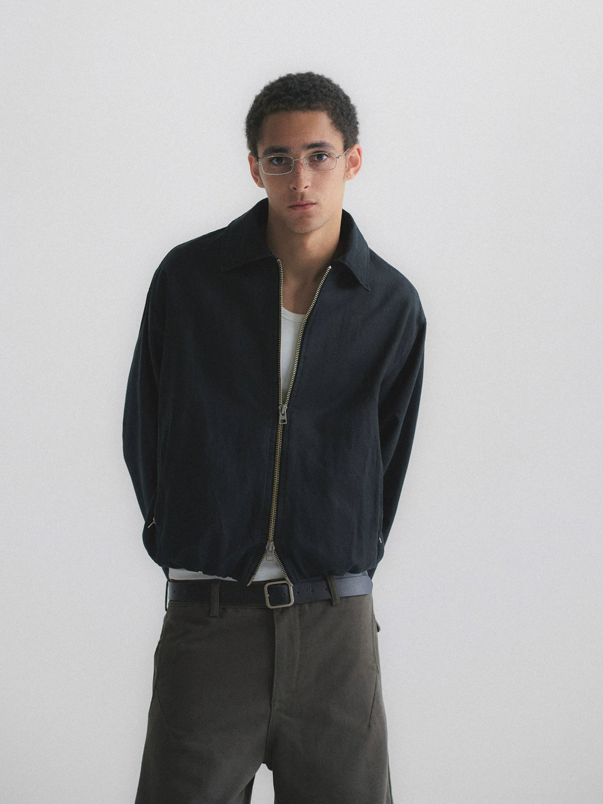 Faux Suede Boxy Lapel Jacket