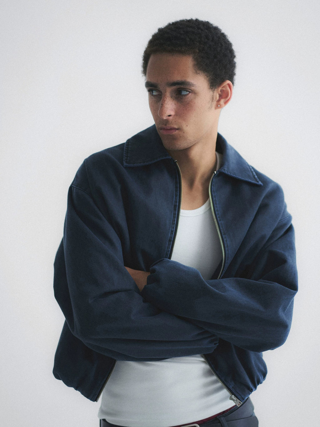 Faux Suede Boxy Lapel Jacket