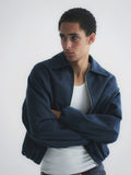 Faux Suede Boxy Lapel Jacket