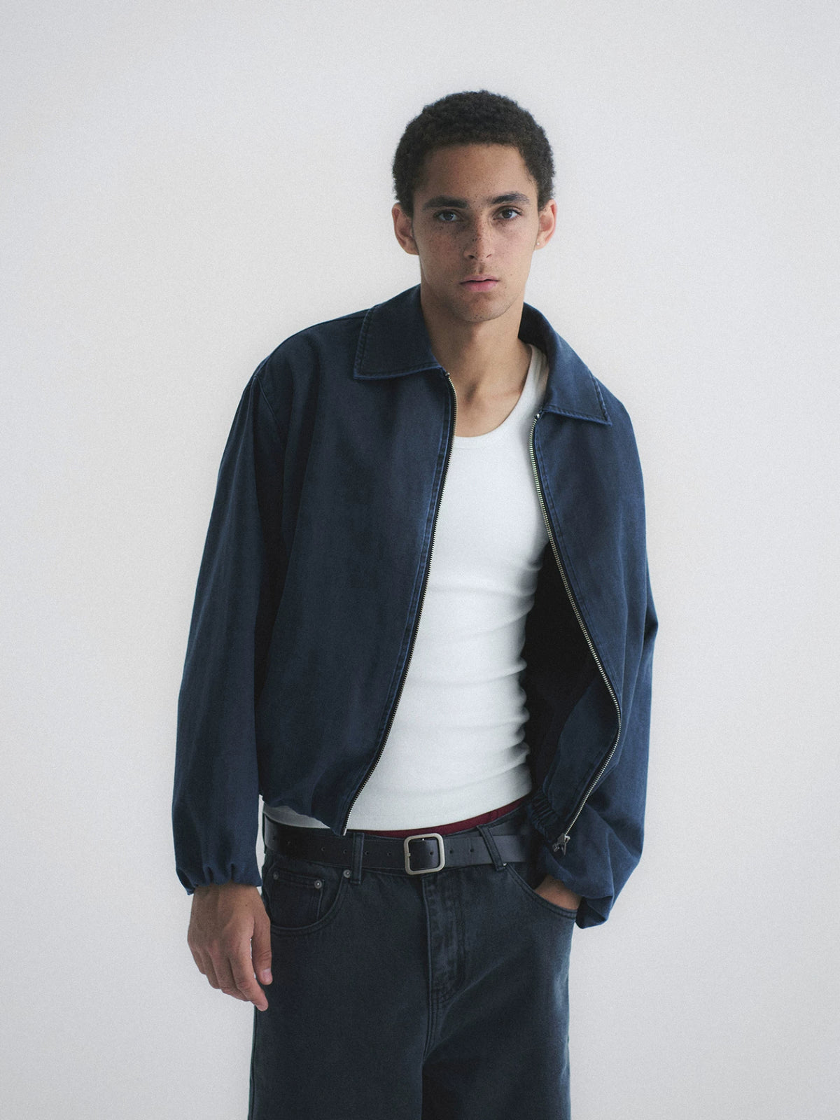 Faux Suede Boxy Lapel Jacket