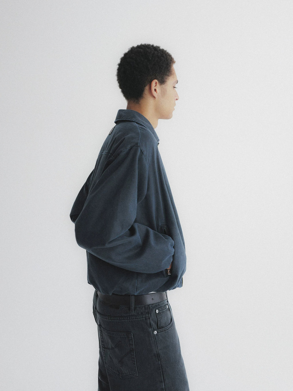 Faux Suede Boxy Lapel Jacket