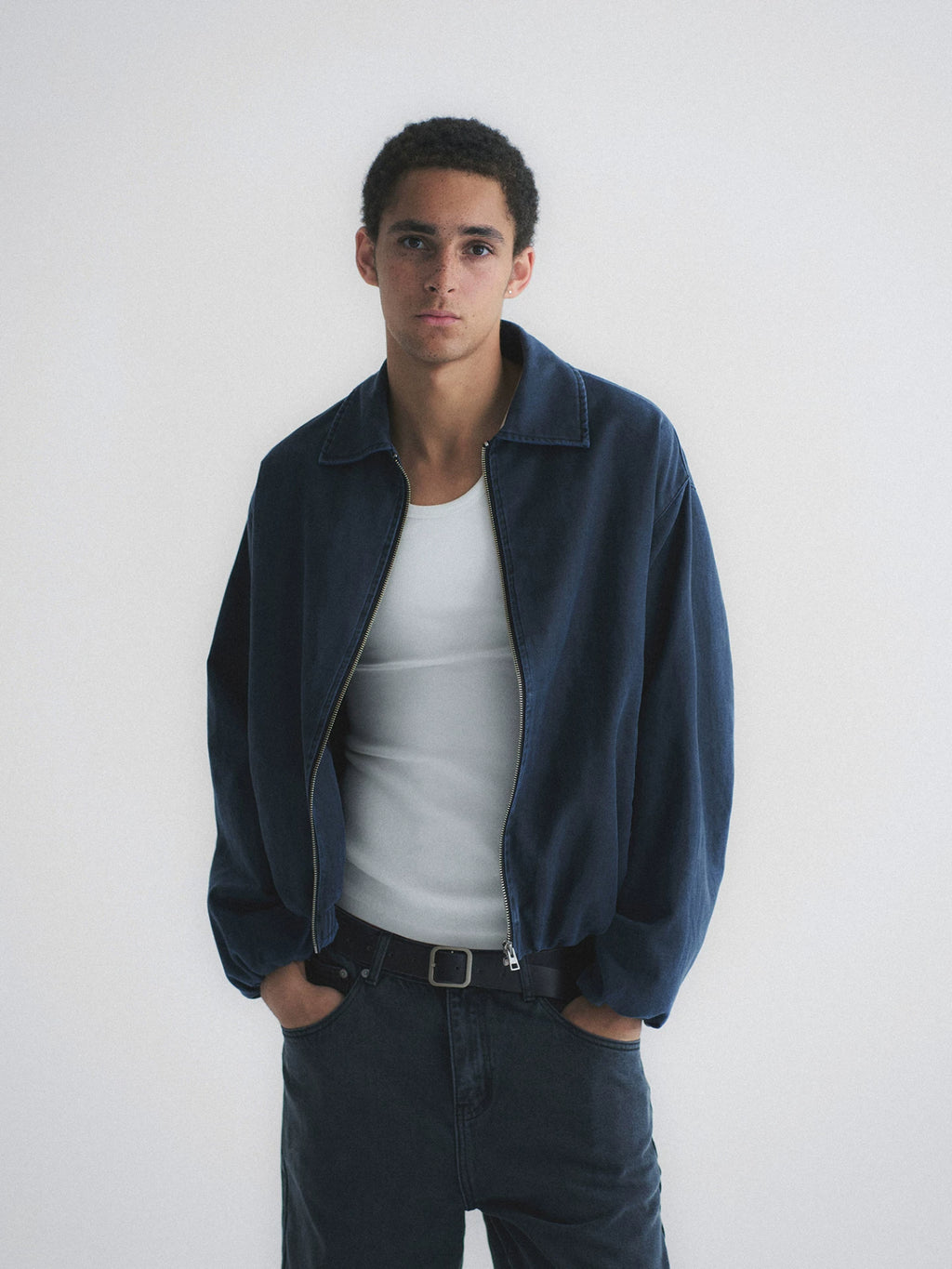 Faux Suede Boxy Lapel Jacket