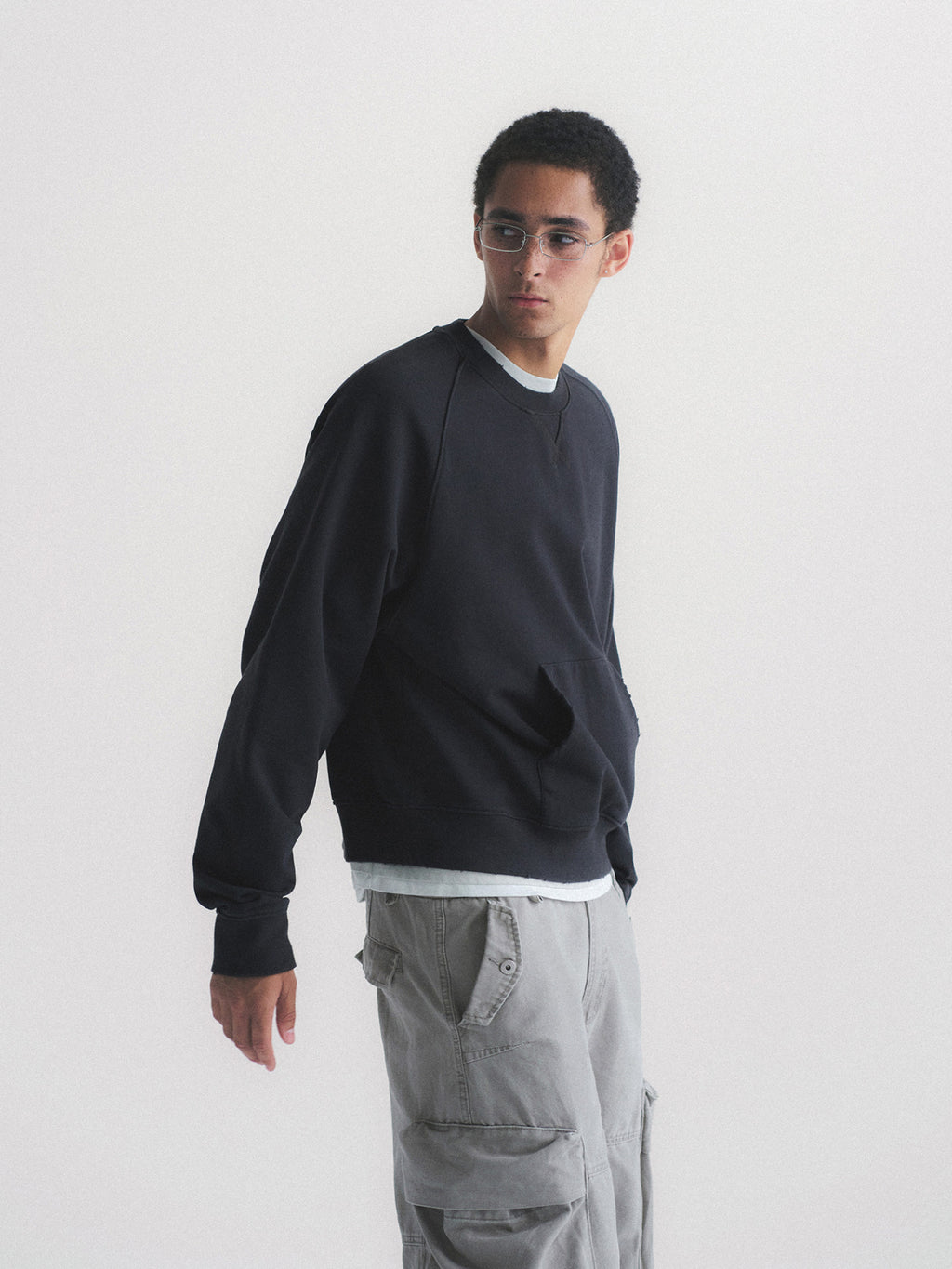 Thread | Distressed Cotton Crewneck Sweatshirt