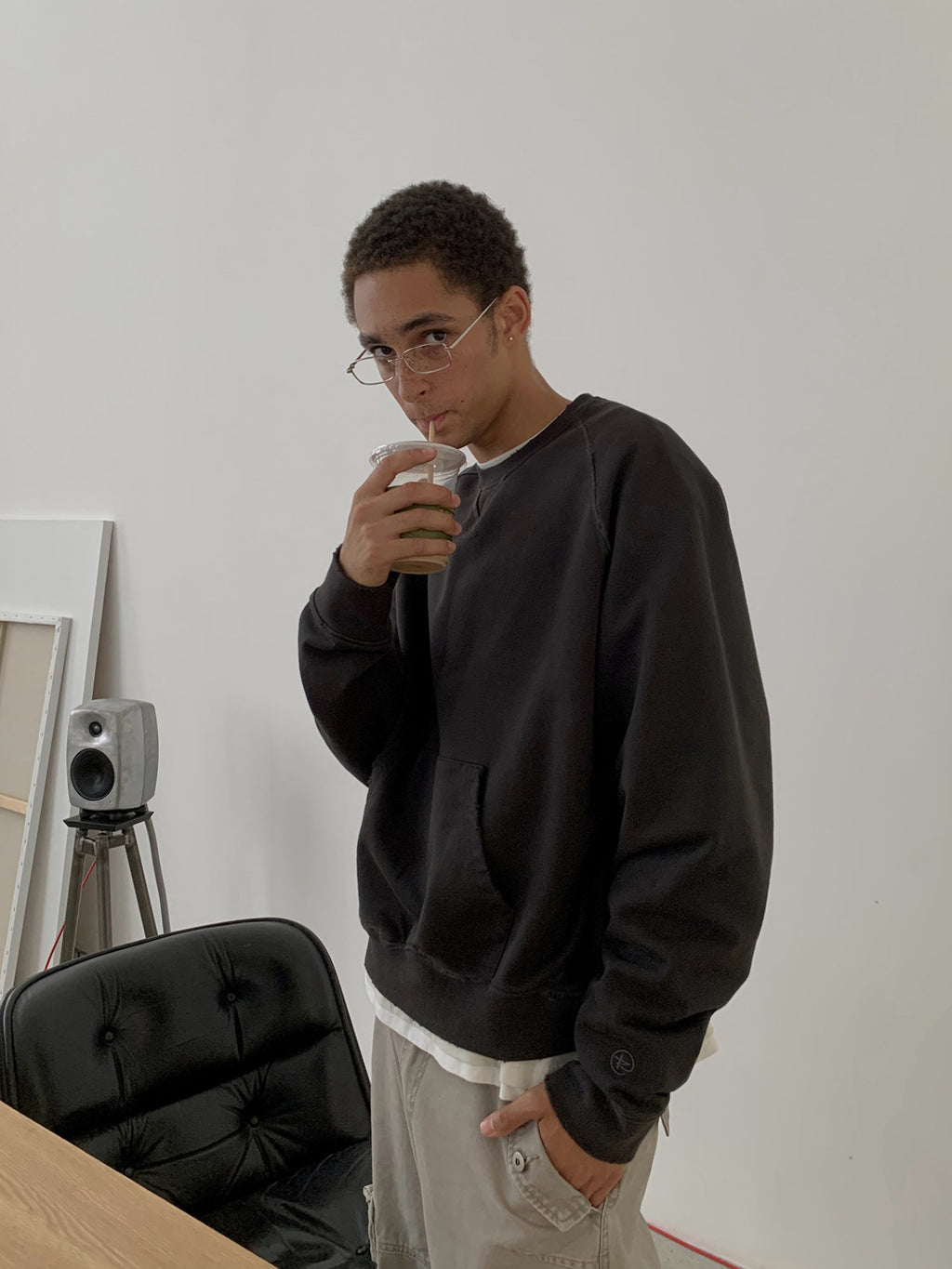 Thread | Distressed Cotton Crewneck Sweatshirt